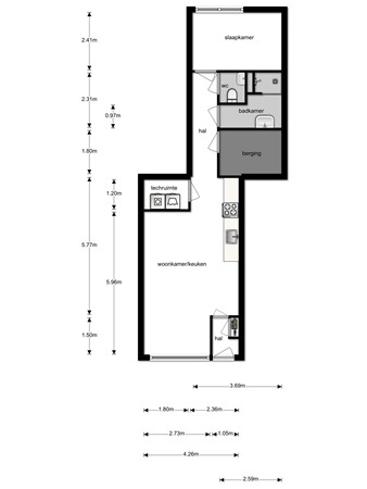 Floorplan - De Bernhardstaete 1a, 5281 GZ Boxtel